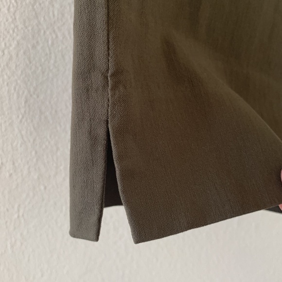 Who What Wear Olive Skinny Crop Stretch Pants - Picture 9 of 11